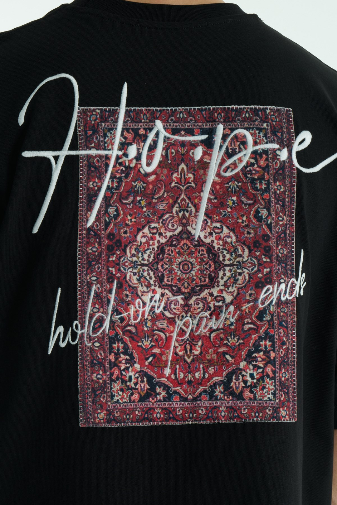 Hope Oversize Tişört Erkek Siyah