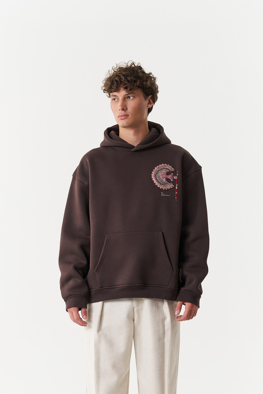 Imperial Relic Oversize Erkek Sweatshirt Kahverengi