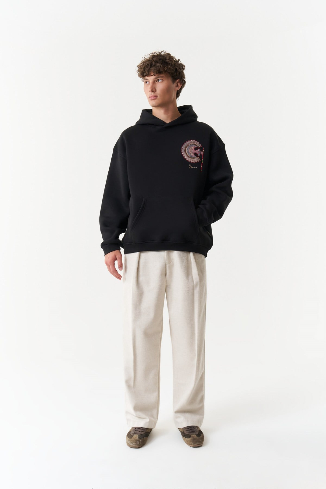 Imperial Relic Oversize Erkek Sweatshirt Siyah