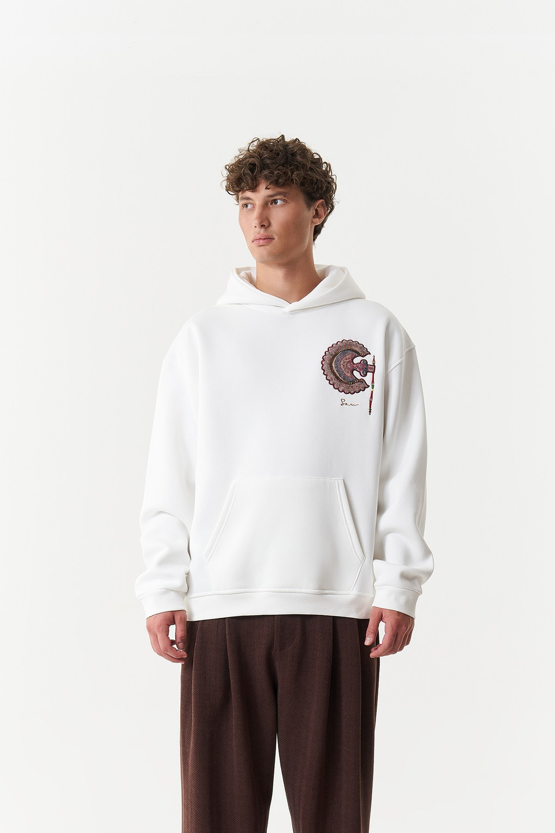 Imperial Relic Oversize Erkek Sweatshirt Ekru