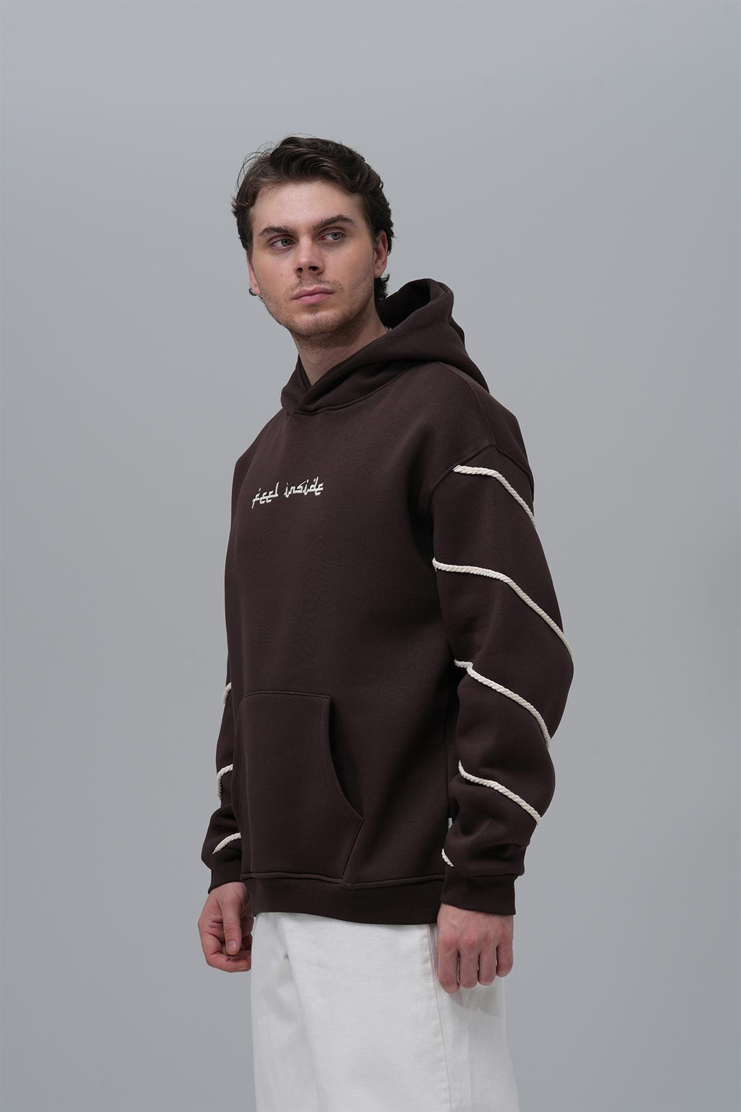Inner Flow Oversize Sweatshirt Erkek Kahverengi