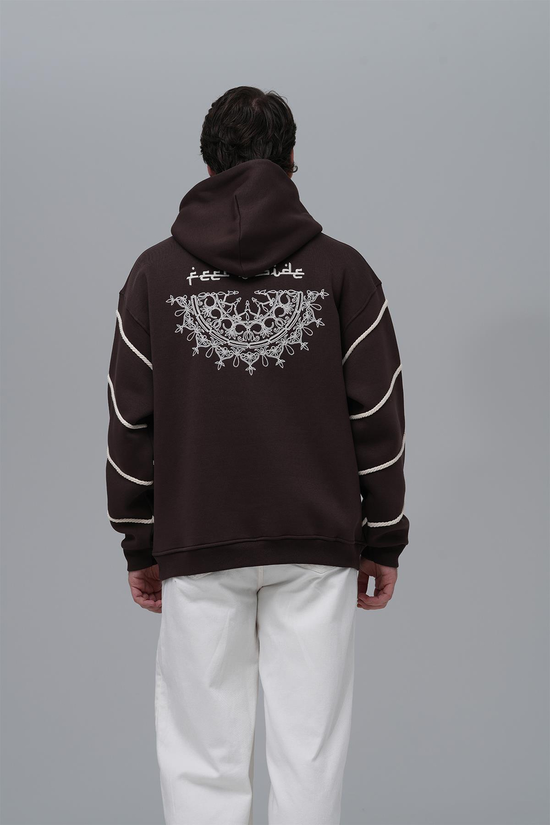 Inner Flow Oversize Sweatshirt Erkek Kahverengi