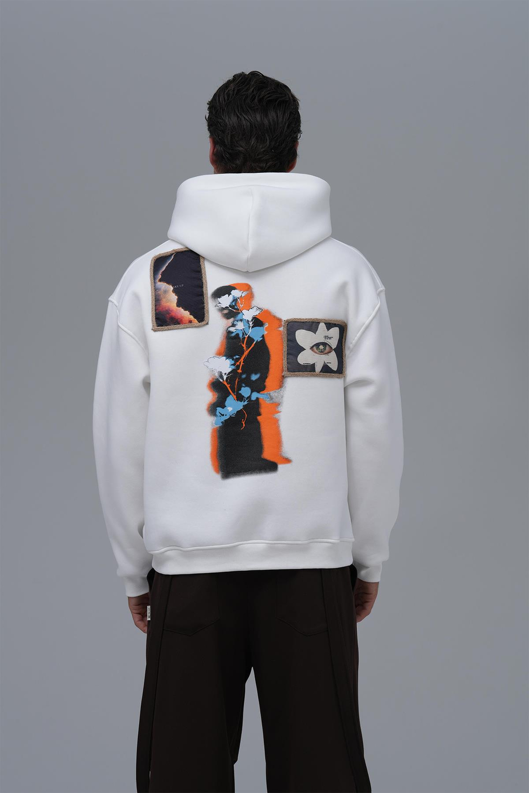Layers of Awakening Oversize Sweatshirt Erkek Ekru