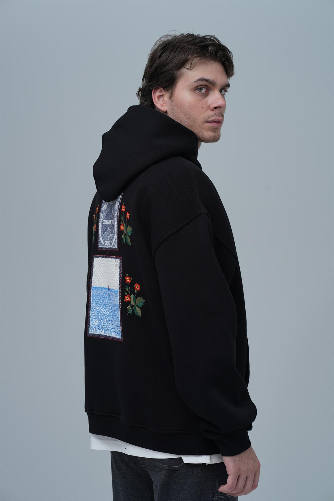 Loneliness Is a Choice Oversize Sweatshirt Erkek Siyah