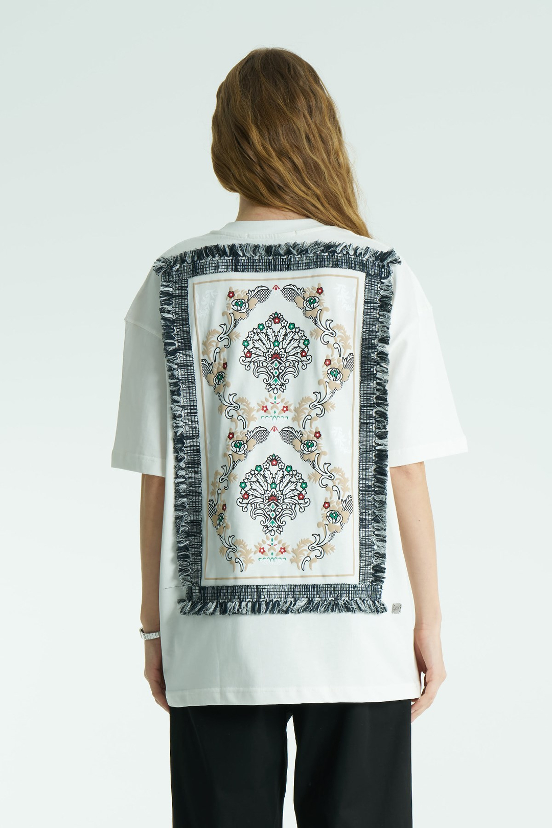 Loom Oversize Kadın Tişört Ekru