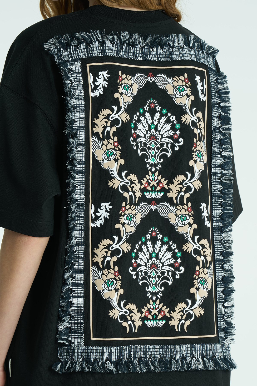 Loom Oversize Kadın Tişört Siyah