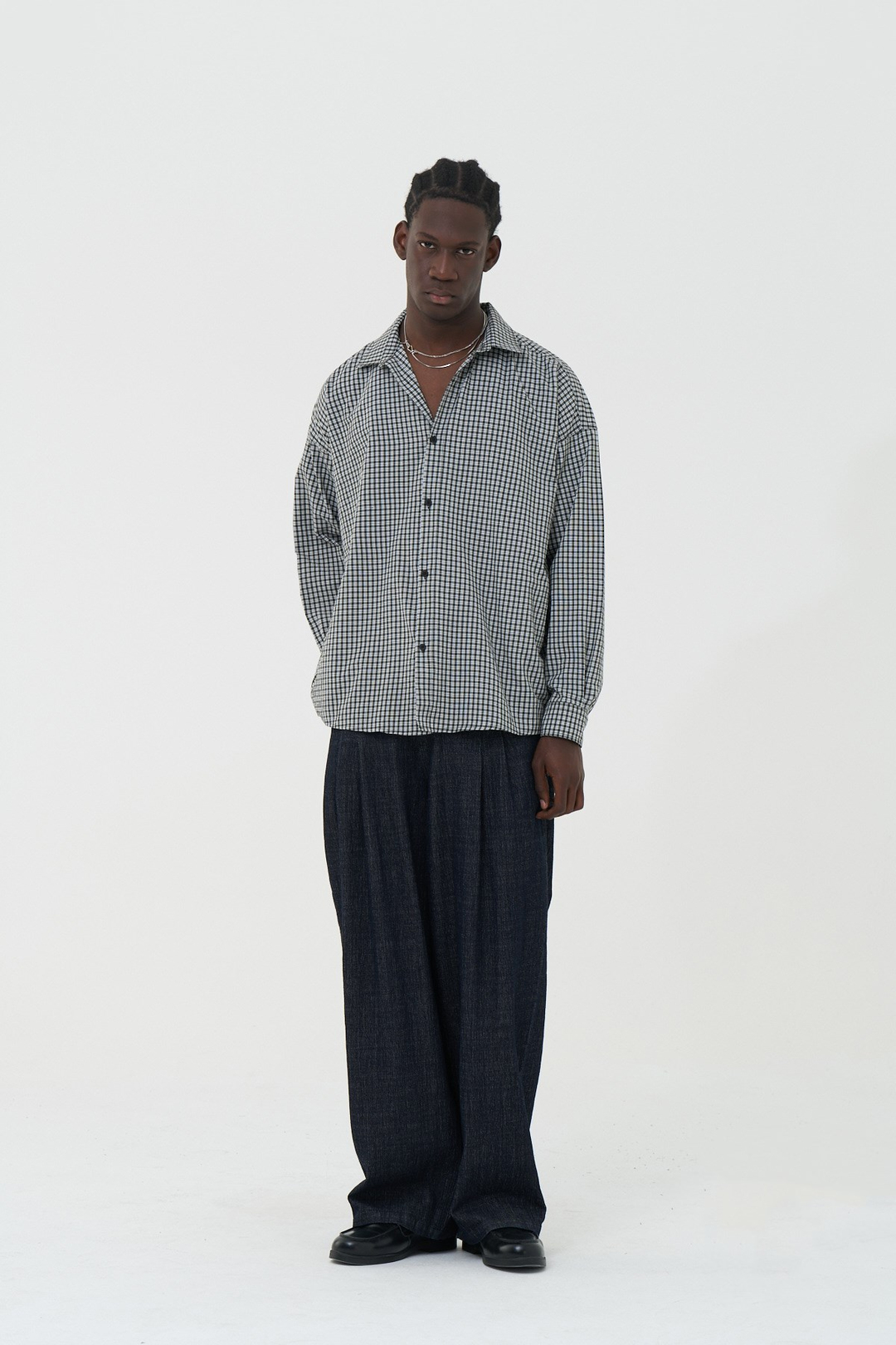 Madras Check Oversize Erkek Gömlek Haki