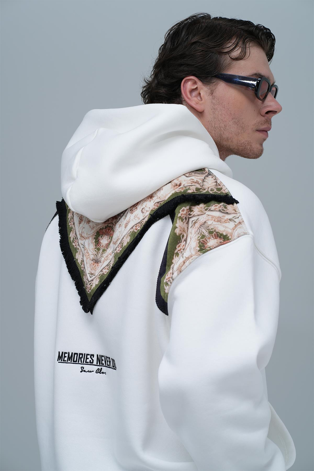 Memories Never Die Oversize Sweatshirt Erkek Taş