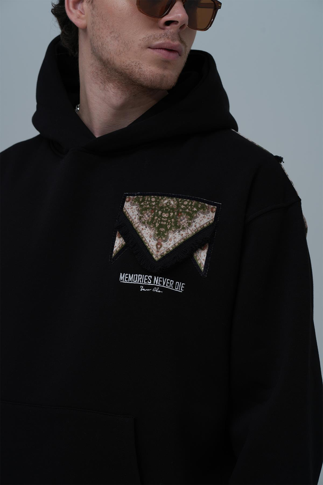 Memories Never Die Oversize Sweatshirt Erkek Siyah