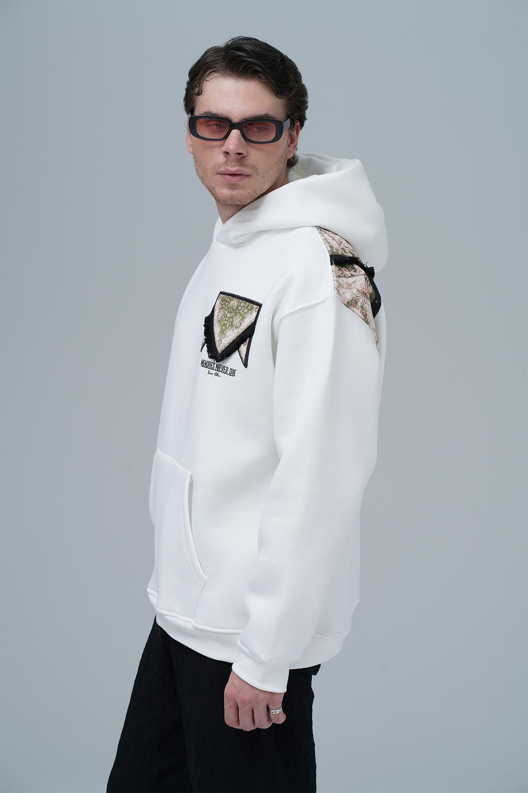 Memories Never Die Oversize Sweatshirt Erkek Taş