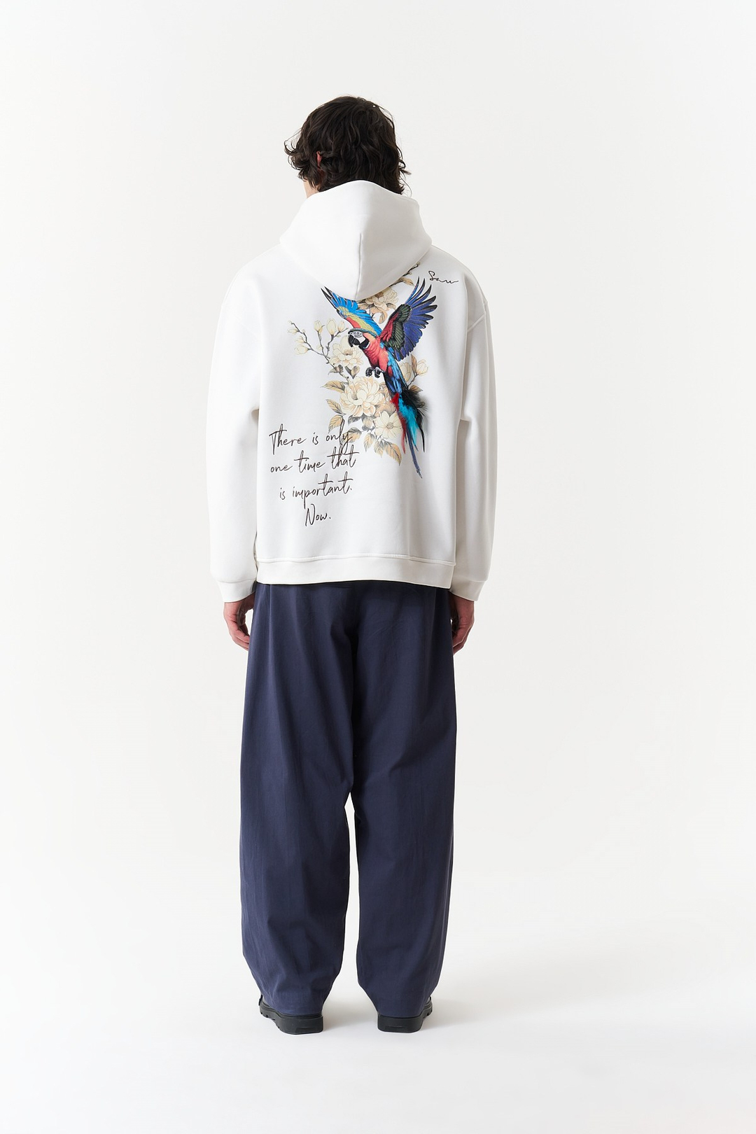 Moment in Flight Oversize Erkek Sweatshirt Ekru