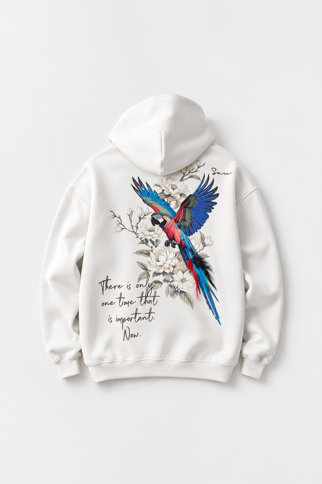 Moment in Flight Oversize Erkek Sweatshirt Ekru