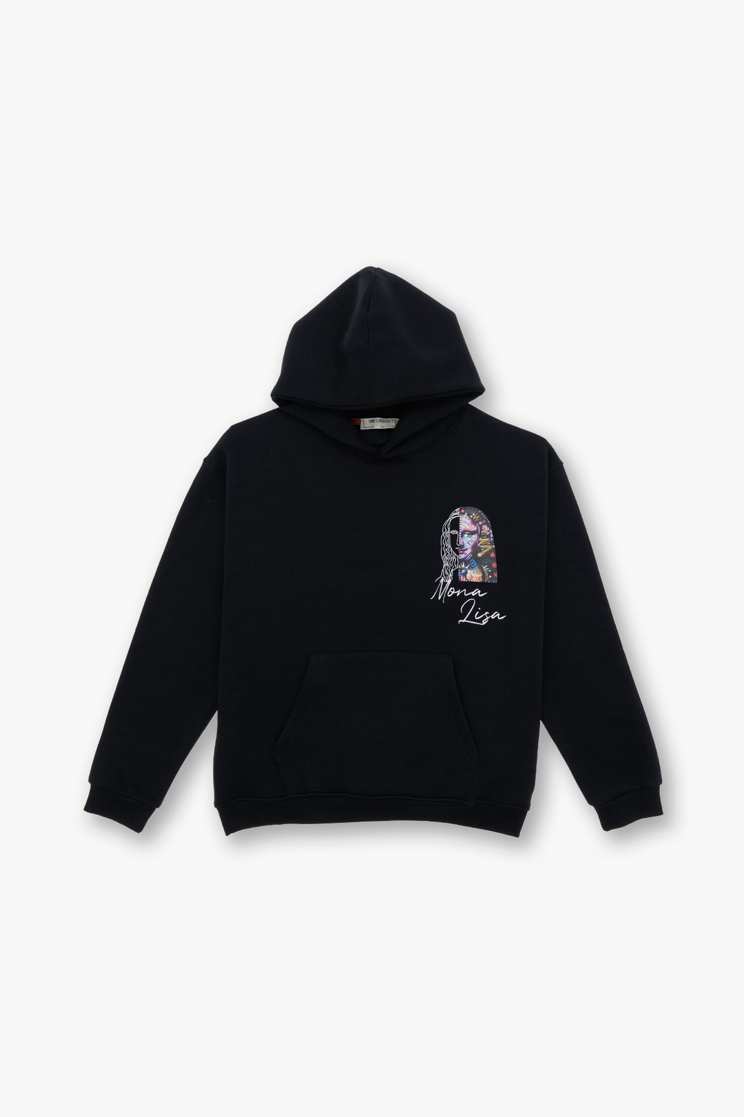 Mona Lisa Shooting Star Oversize Sweatshirt Kadın Siyah