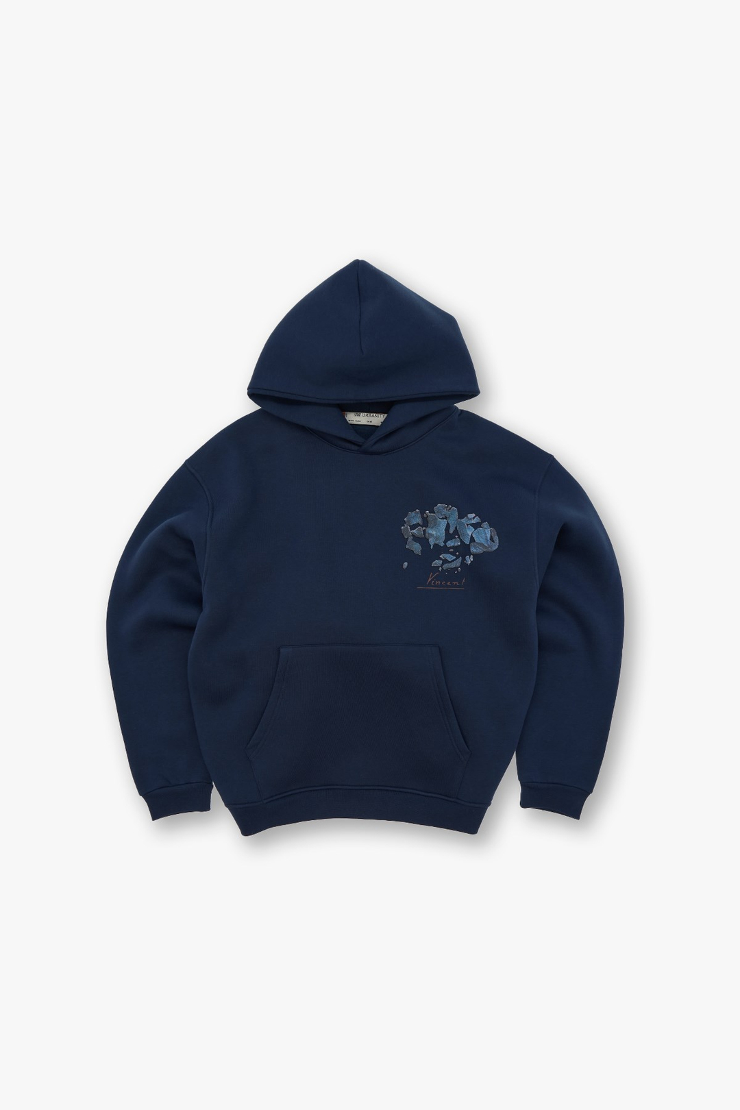 Mosaic Portrait Oversize Sweatshirt Kadın İndigo