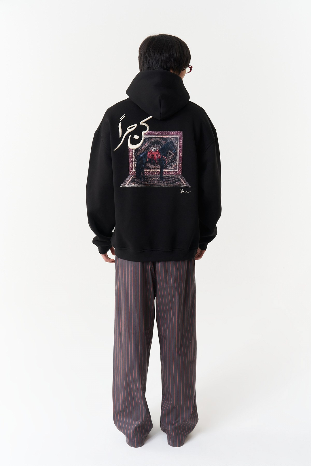 Noble Steed Oversize Erkek Sweatshirt Siyah