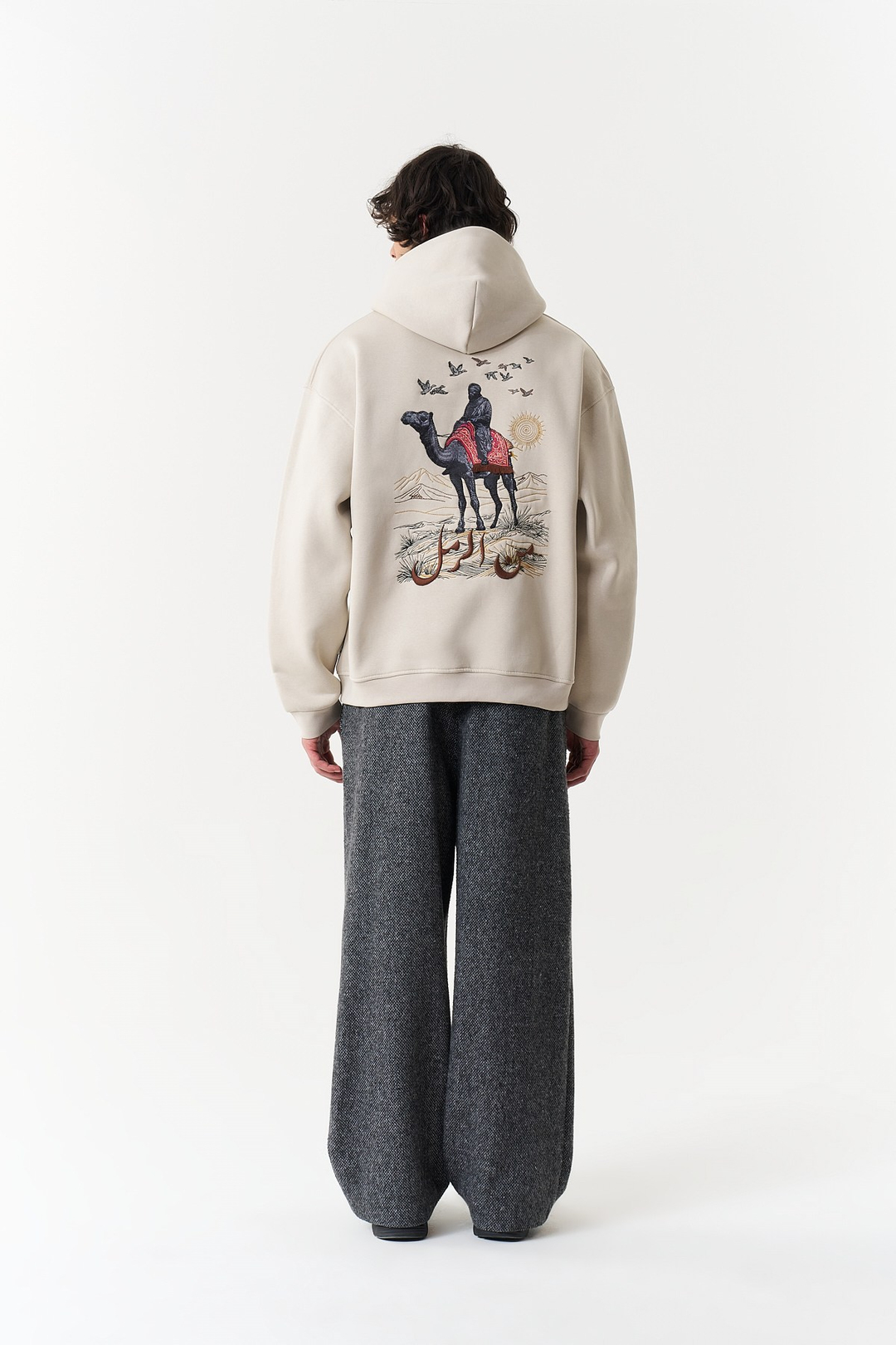 Nomadic Horizon Oversize Erkek Sweatshirt Stone