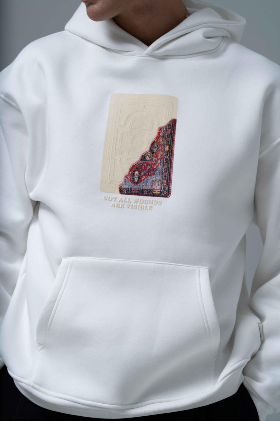 Not All Wounds Are Visible Oversize Sweatshirt Erkek Taş