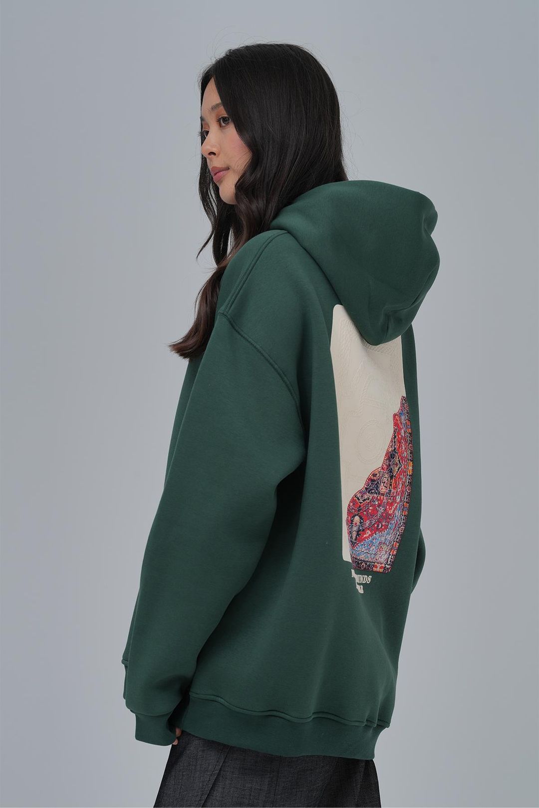 Not All Wounds Are Visible Oversize Sweatshirt Kadın Yeşil