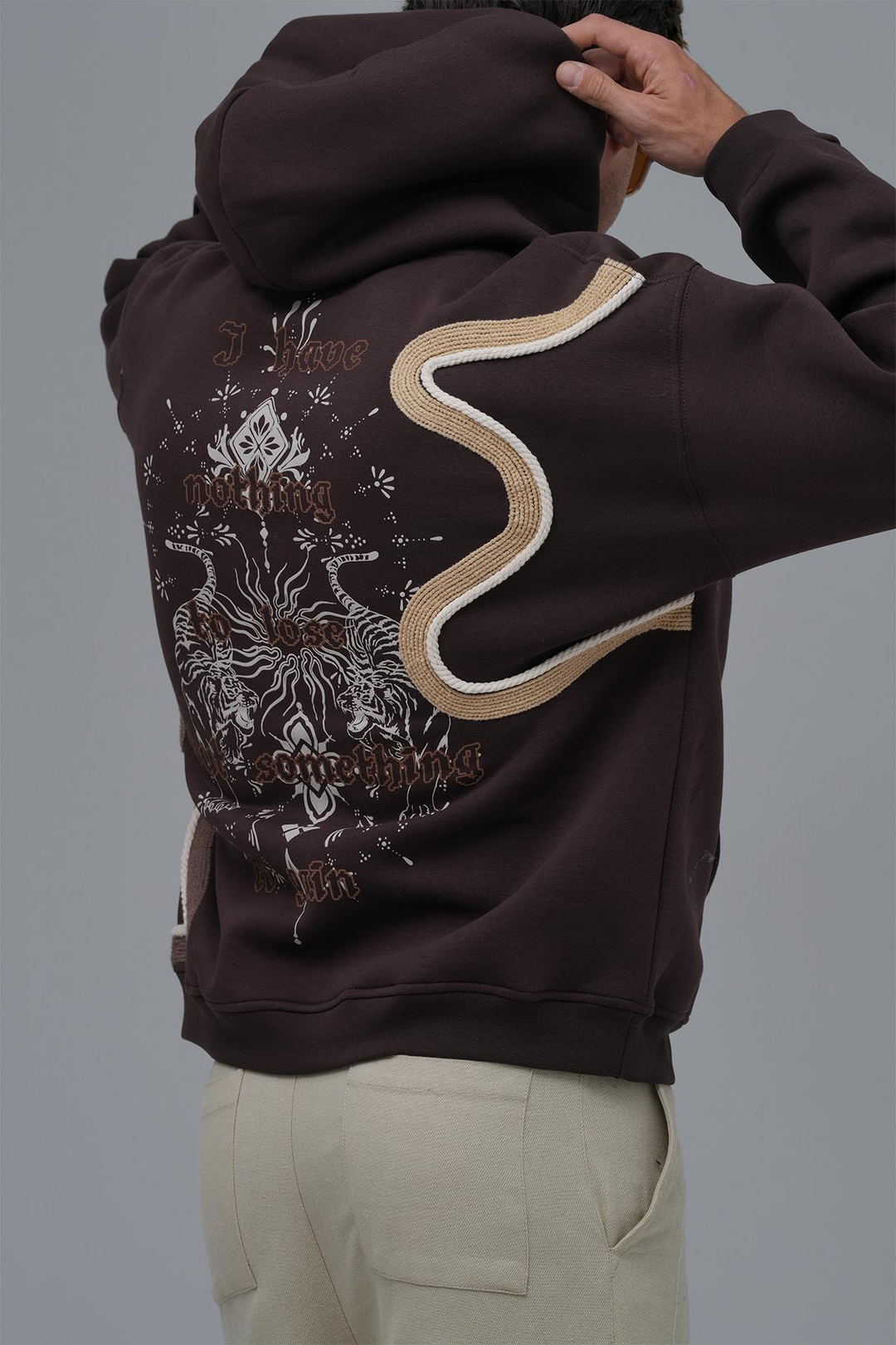 Nothing to Lose Oversize Sweatshirt Erkek Kahverengi