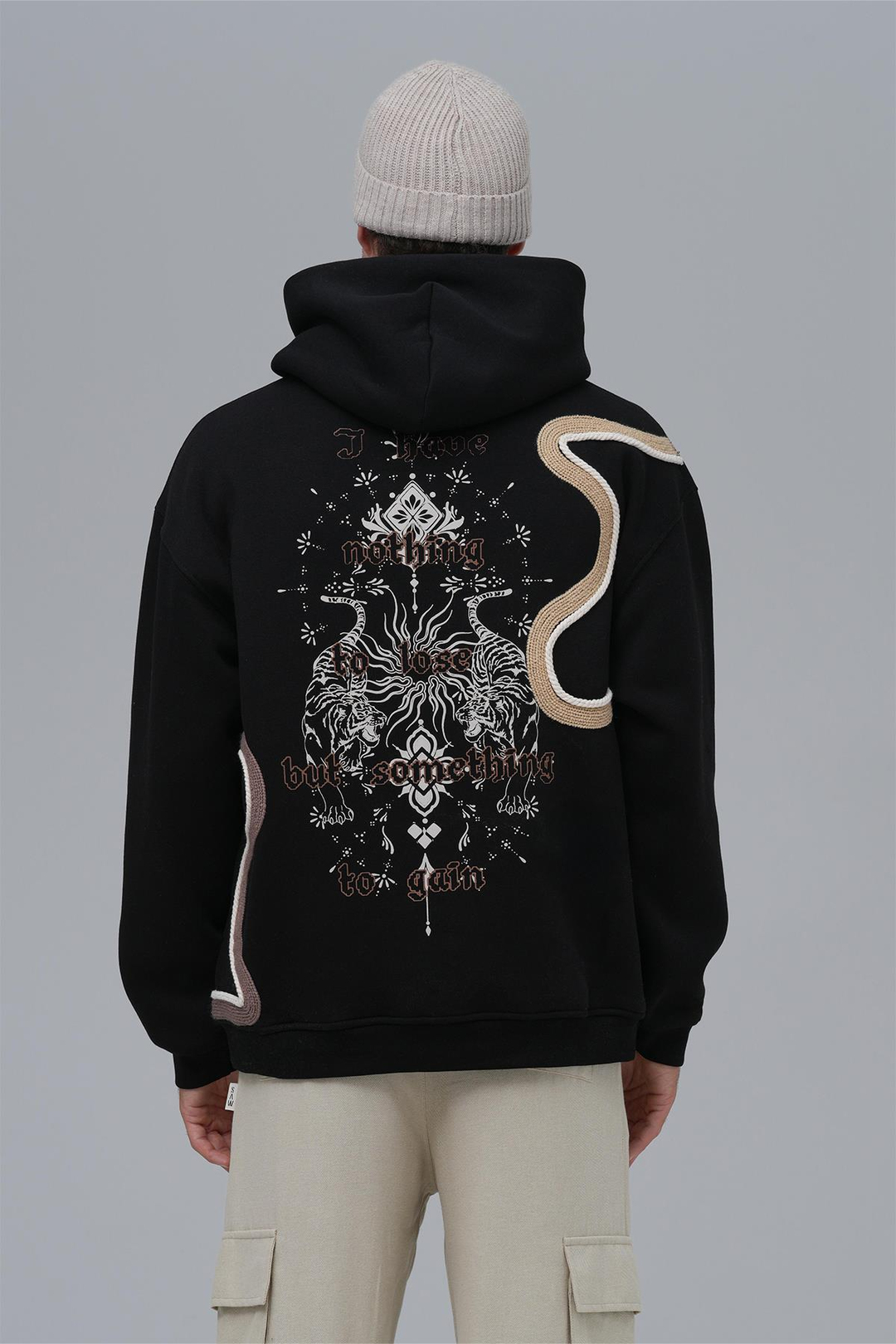 Nothing to Lose Oversize Sweatshirt Erkek Siyah