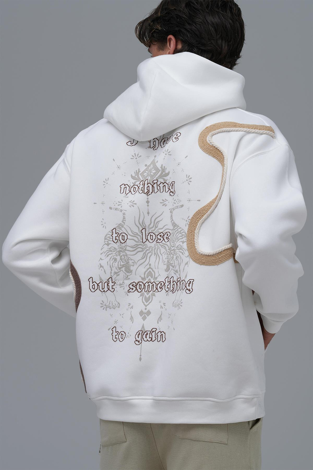 Nothing to Lose Oversize Sweatshirt Erkek Ekru