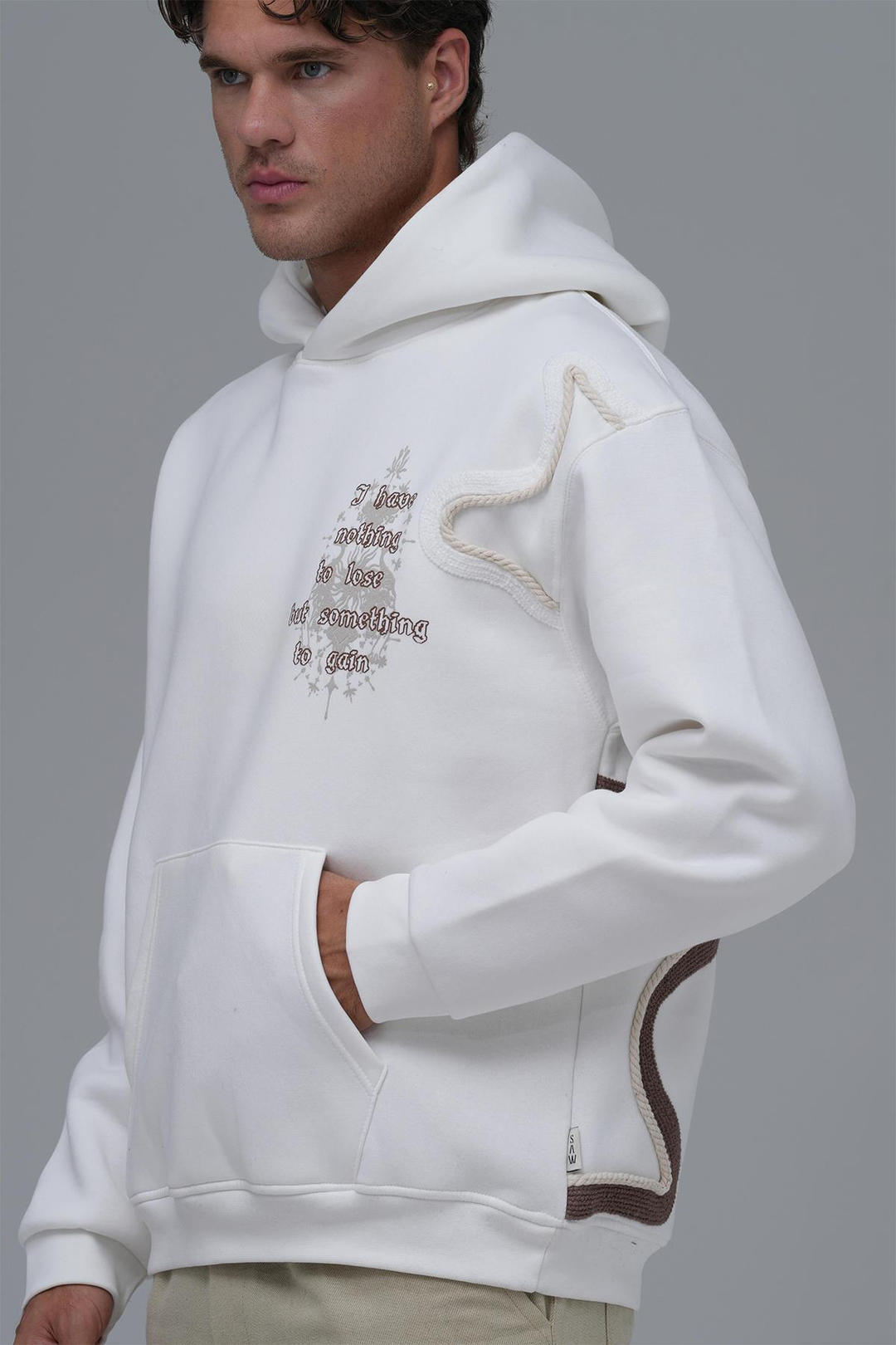 Nothing to Lose Oversize Sweatshirt Erkek Ekru