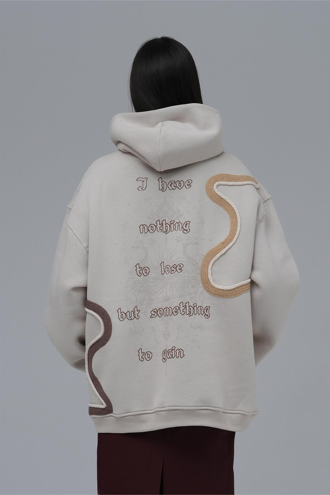 Nothing to Lose Oversize Sweatshirt Kadın Stone