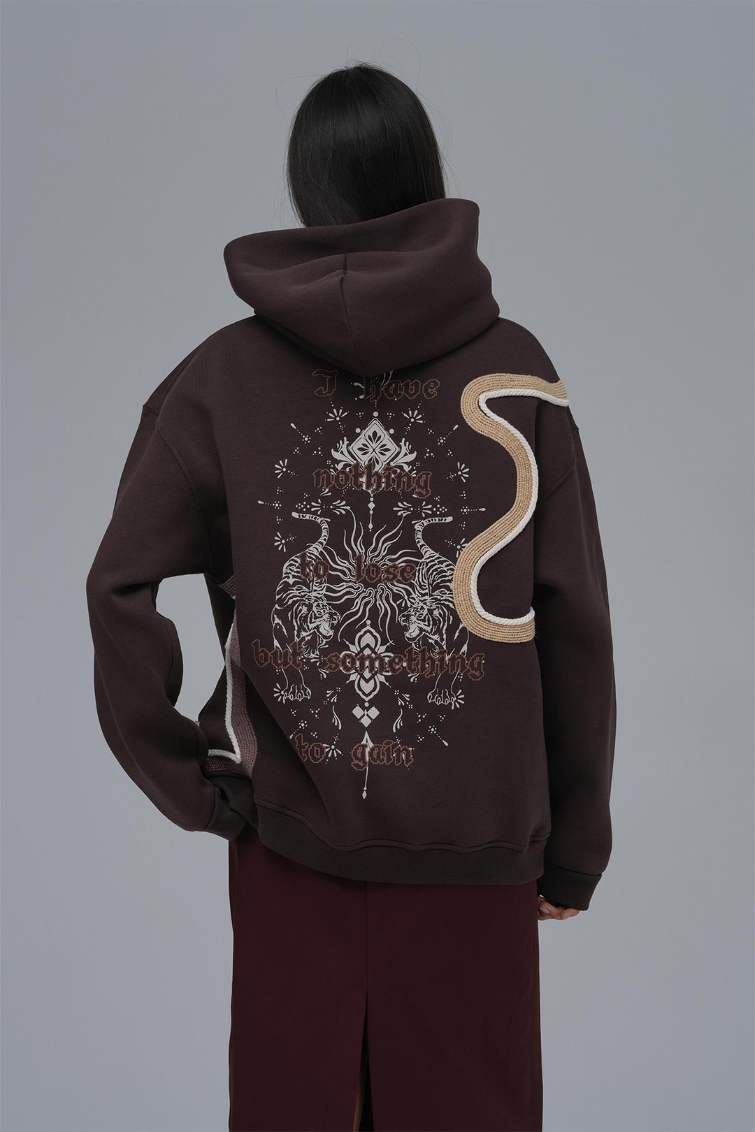 Nothing to Lose Oversize Sweatshirt Kadın Kahverengi
