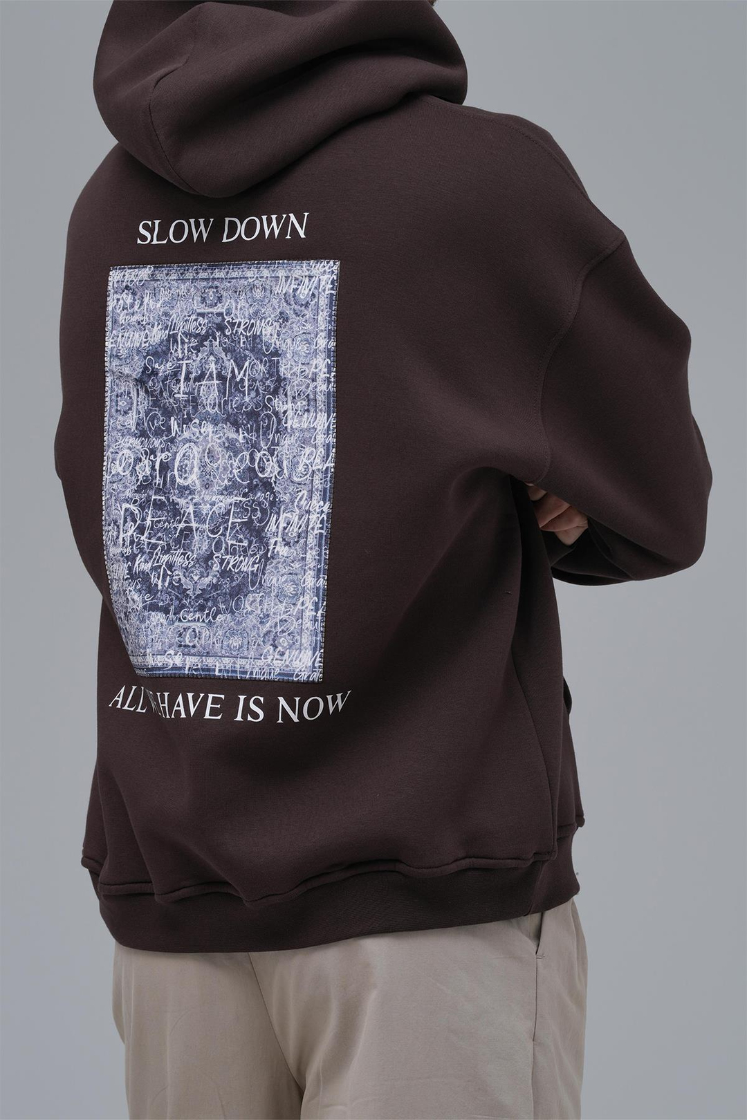 Now Manifesto Oversize Sweatshirt Erkek Kahverengi