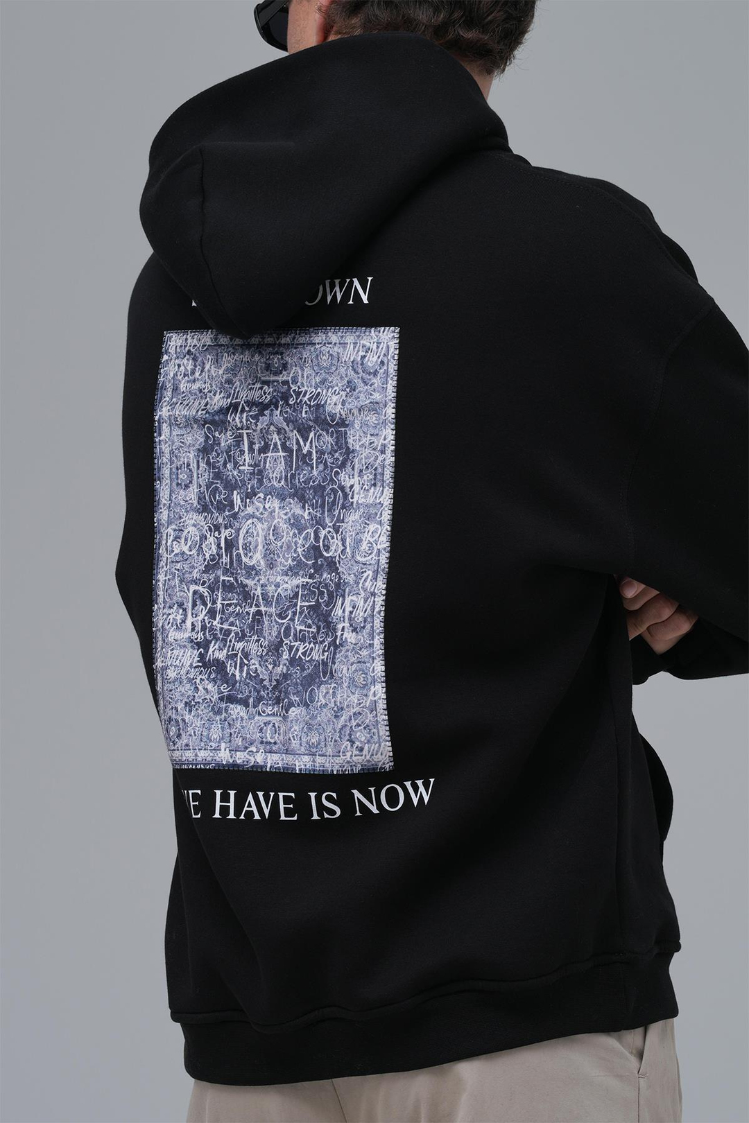 Now Manifesto Oversize Sweatshirt Erkek Siyah