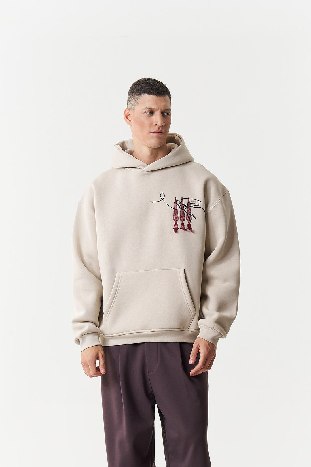 Oriental Legacy Oversize Erkek Sweatshirt Stone