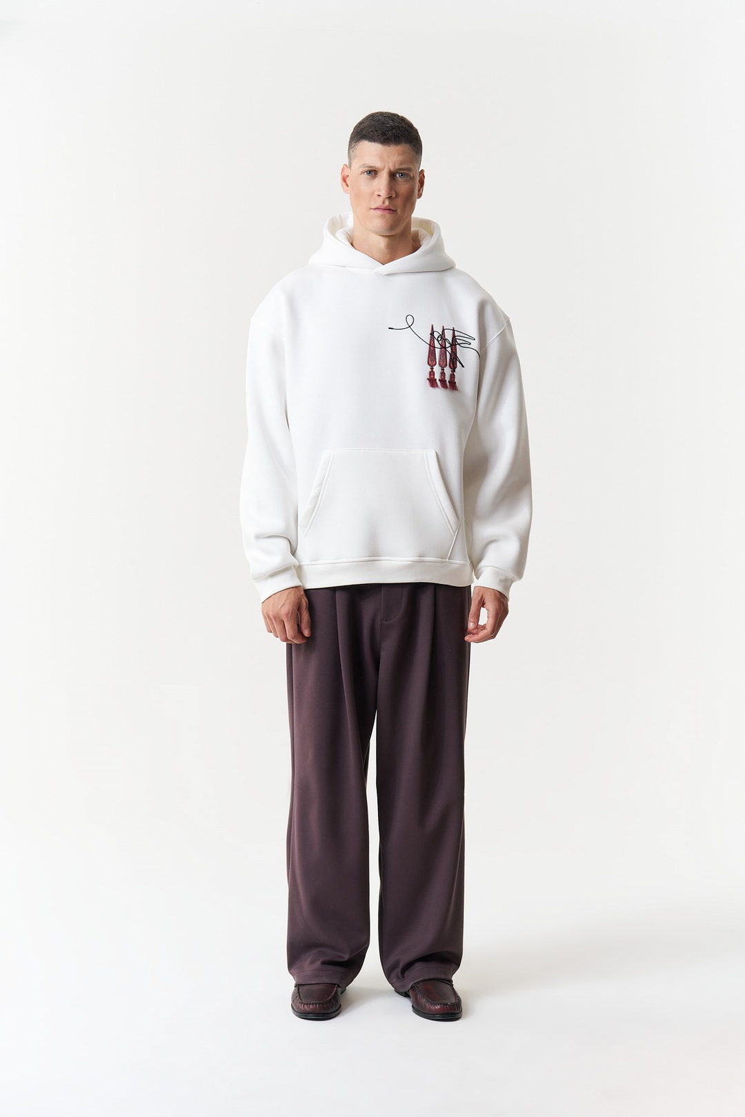 Oriental Legacy Oversize Erkek Sweatshirt Ekru