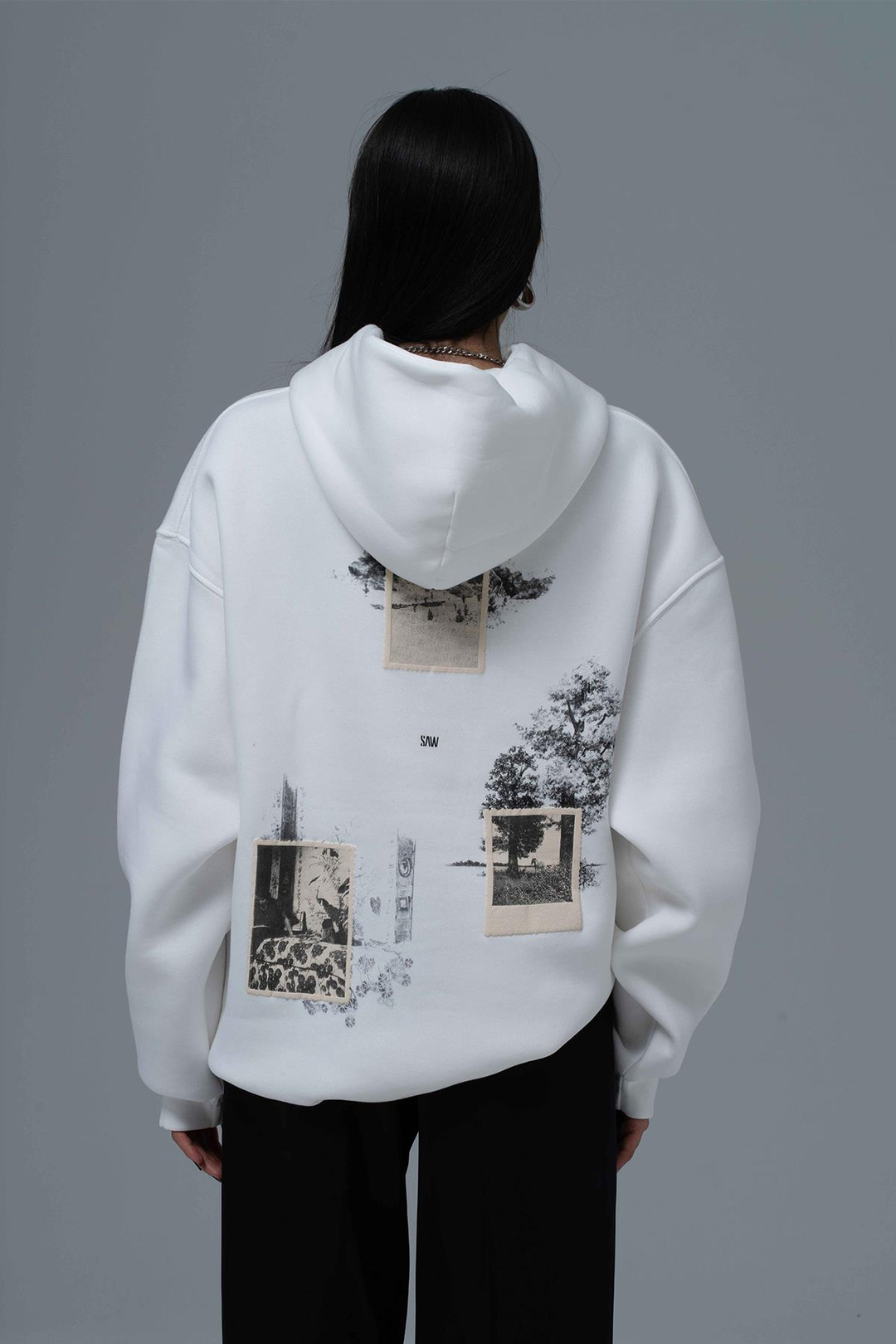 Portrait of a Generation Oversize Sweatshirt Kadın Taş