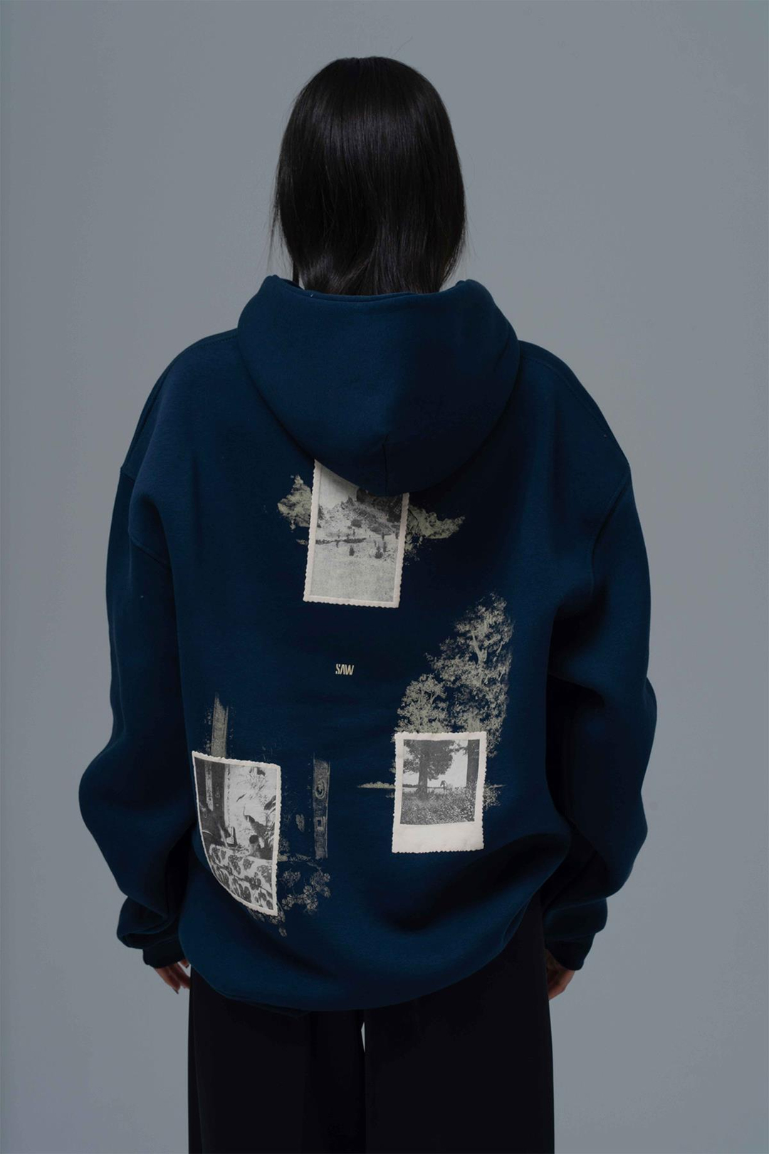 Portrait of a Generation Oversize Sweatshirt Kadın İndigo