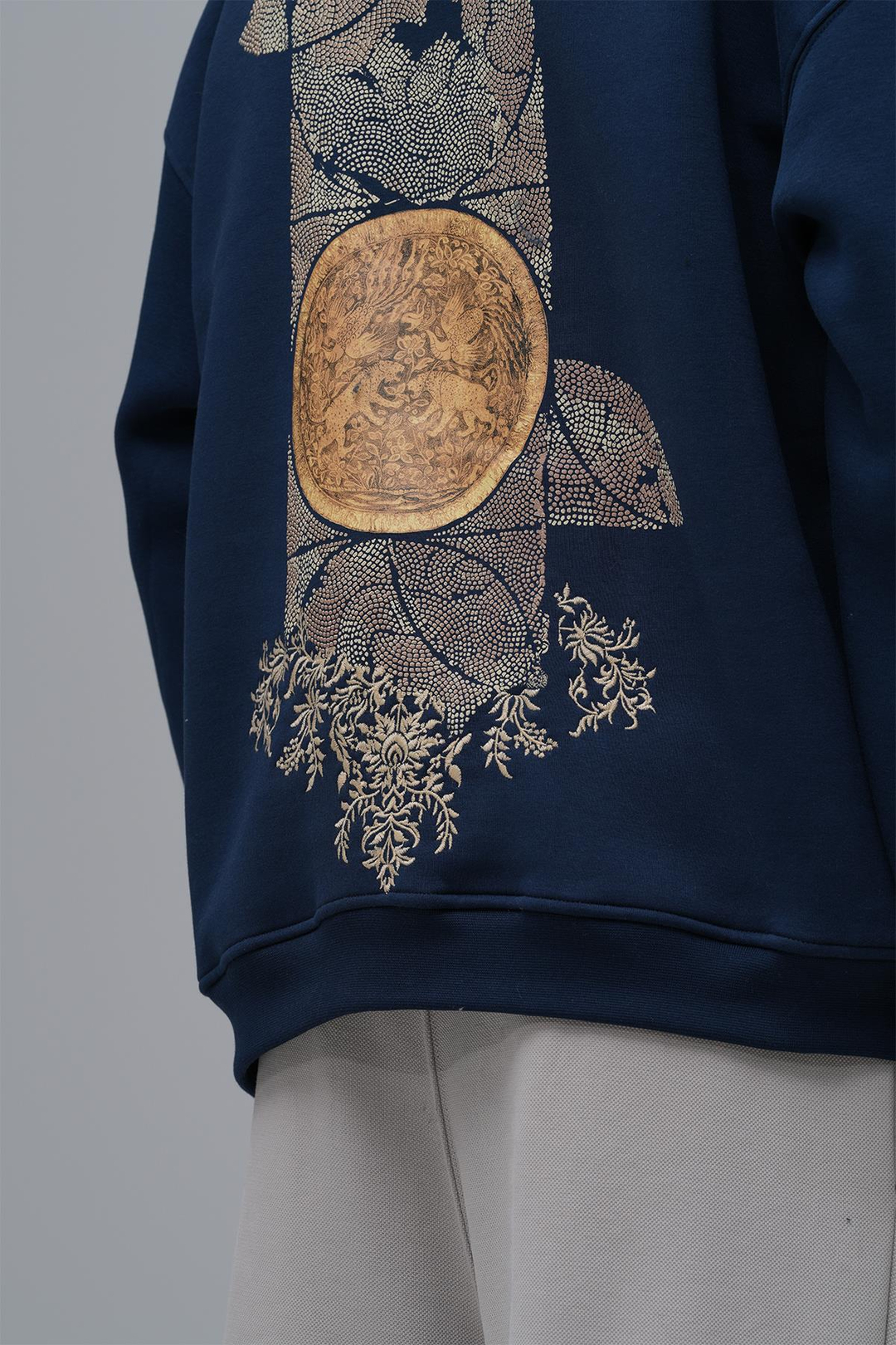 Realistic Oversize Sweatshirt Erkek İndigo