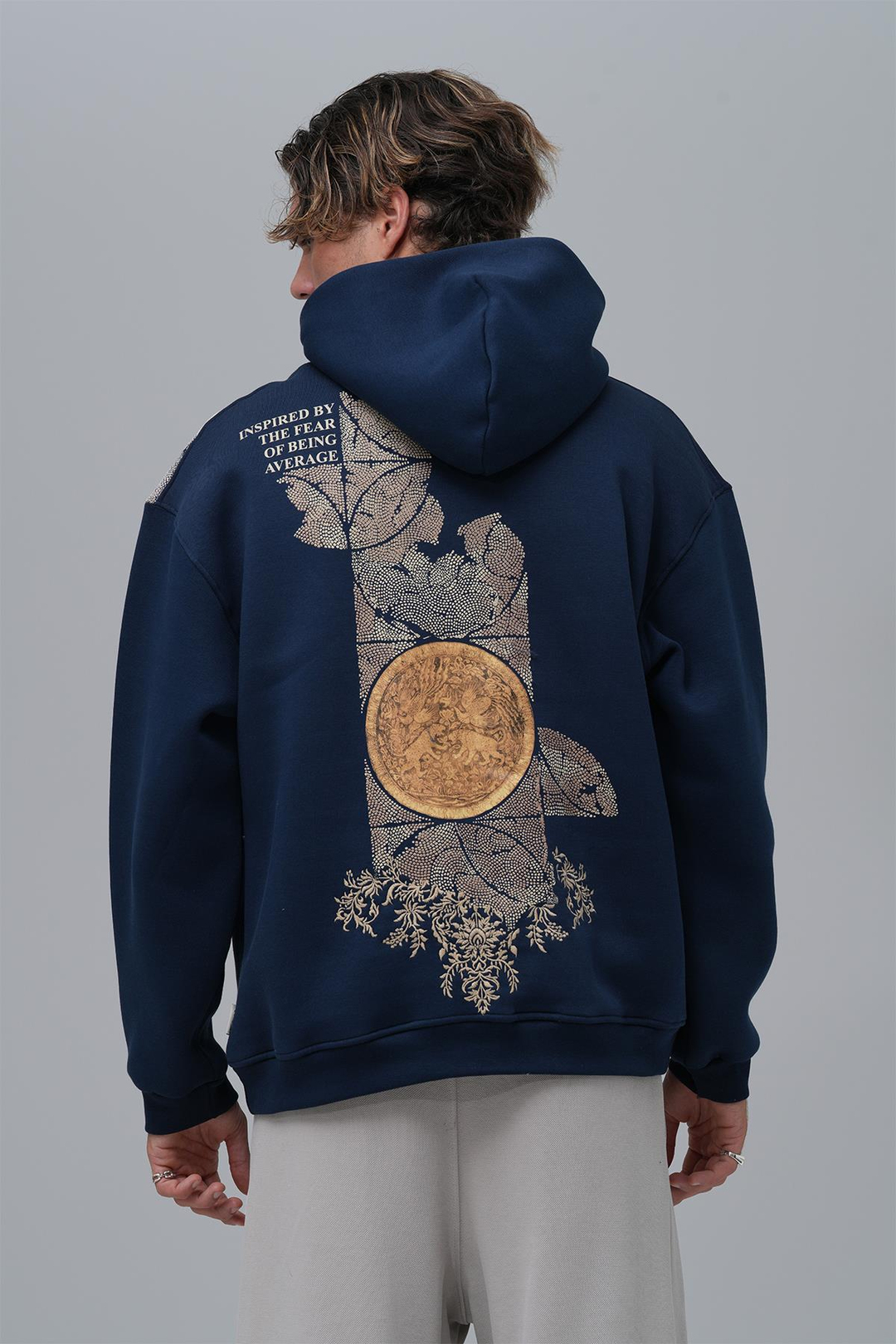 Realistic Oversize Sweatshirt Erkek İndigo