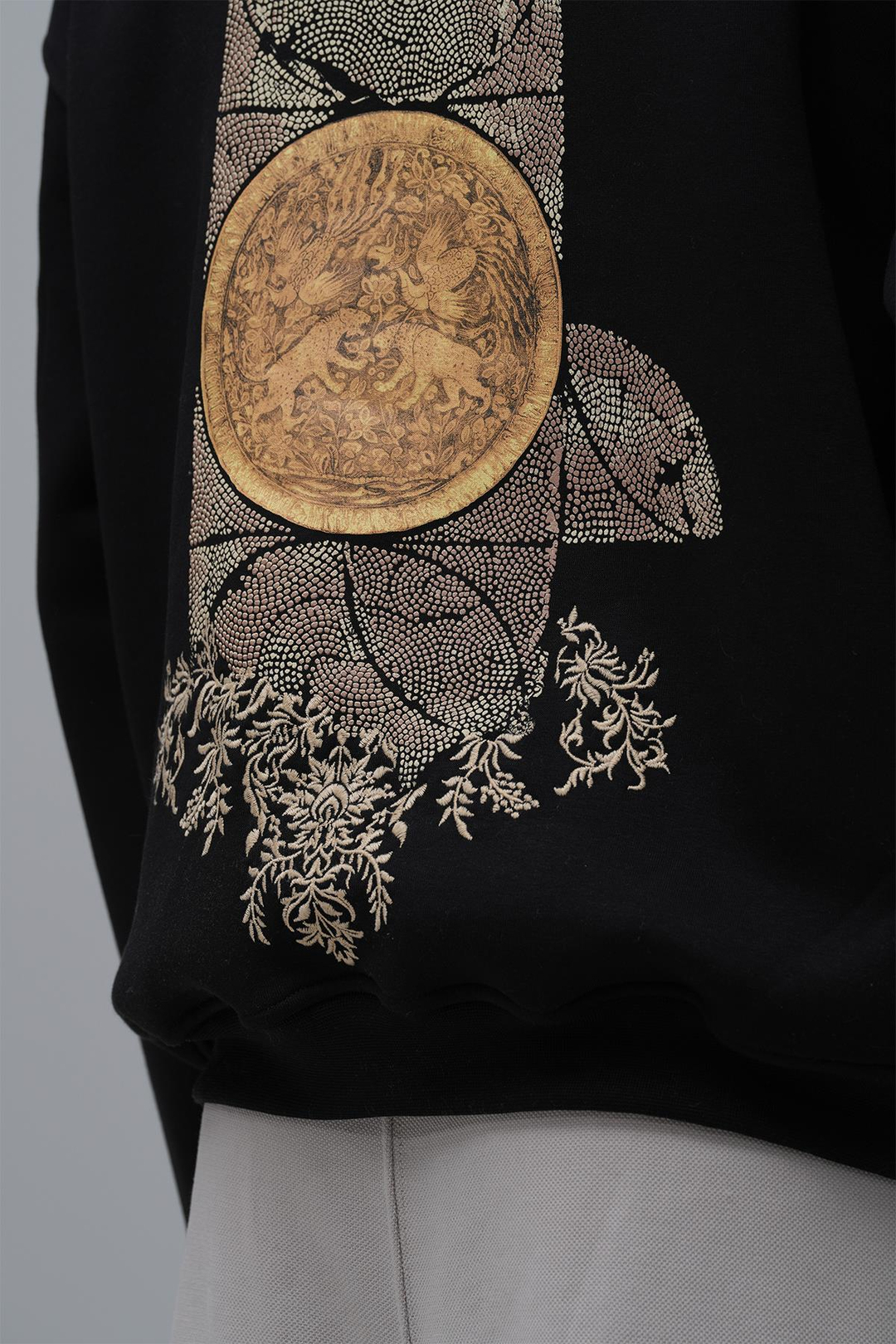 Realistic Oversize Sweatshirt Erkek Siyah