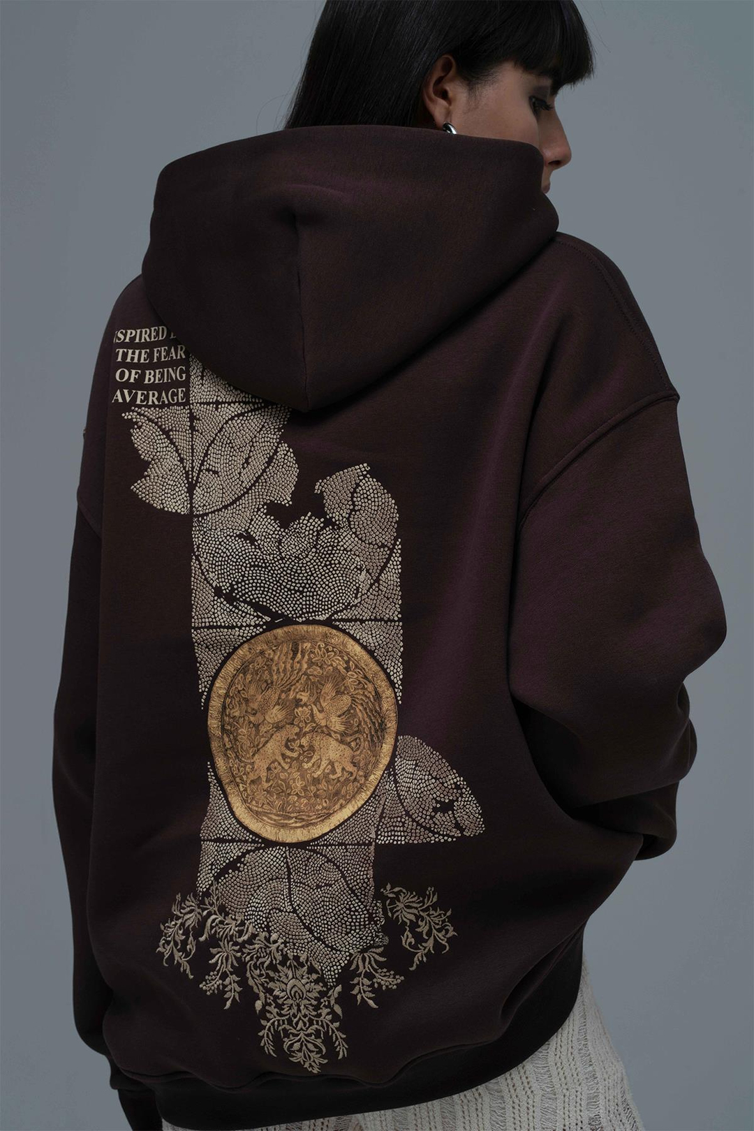 Realistic Oversize Sweatshirt Kadın Kahverengi