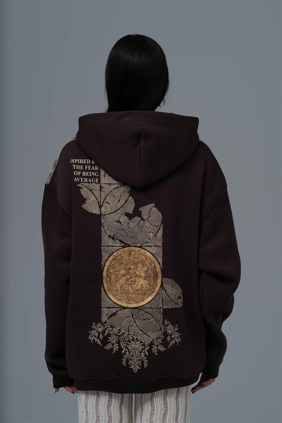 Realistic Oversize Sweatshirt Kadın Kahverengi