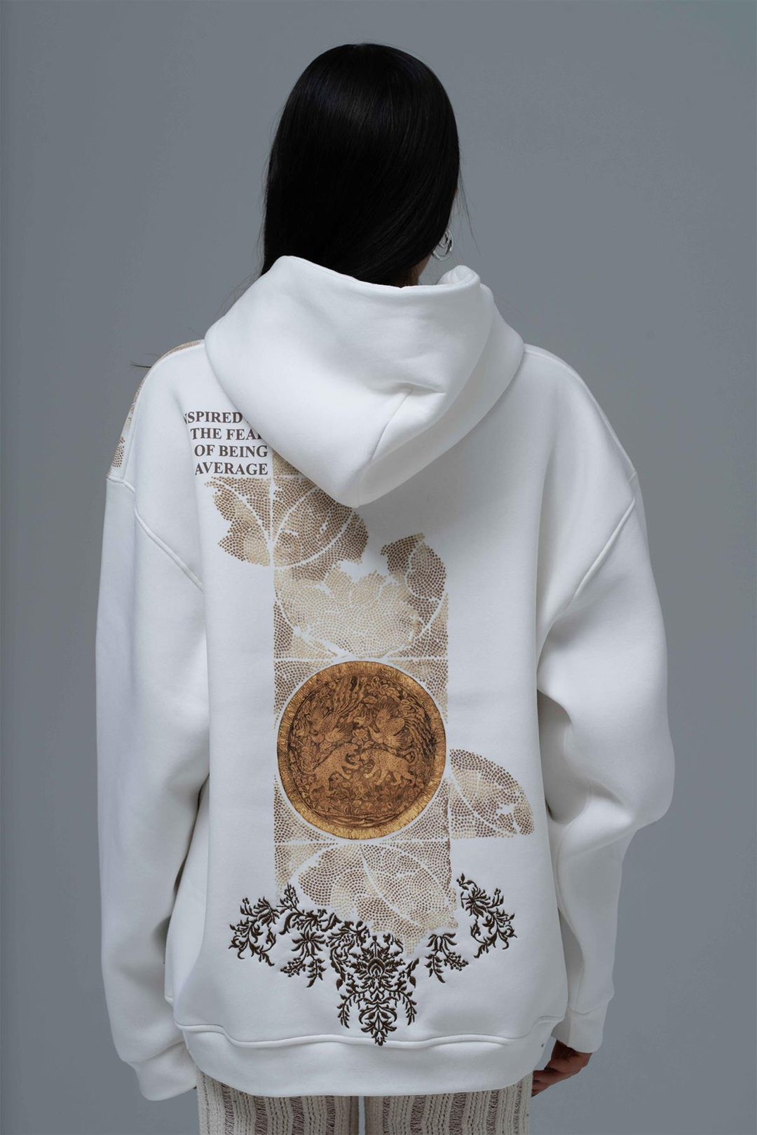 Realistic Oversize Sweatshirt Kadın Taş