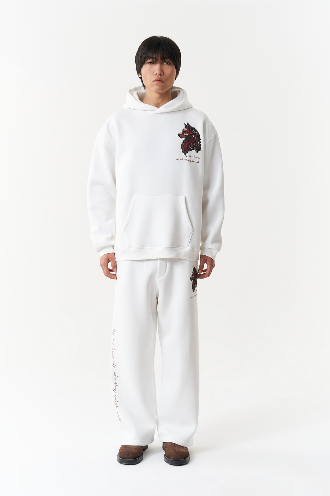 Relentless Instinct Oversize Erkek Eşofman Altı Ekru