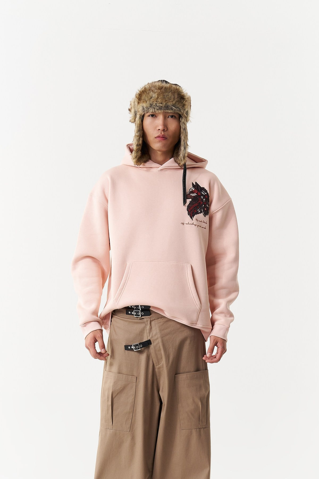 Relentless Instinct Oversize Erkek Sweatshirt Pembe