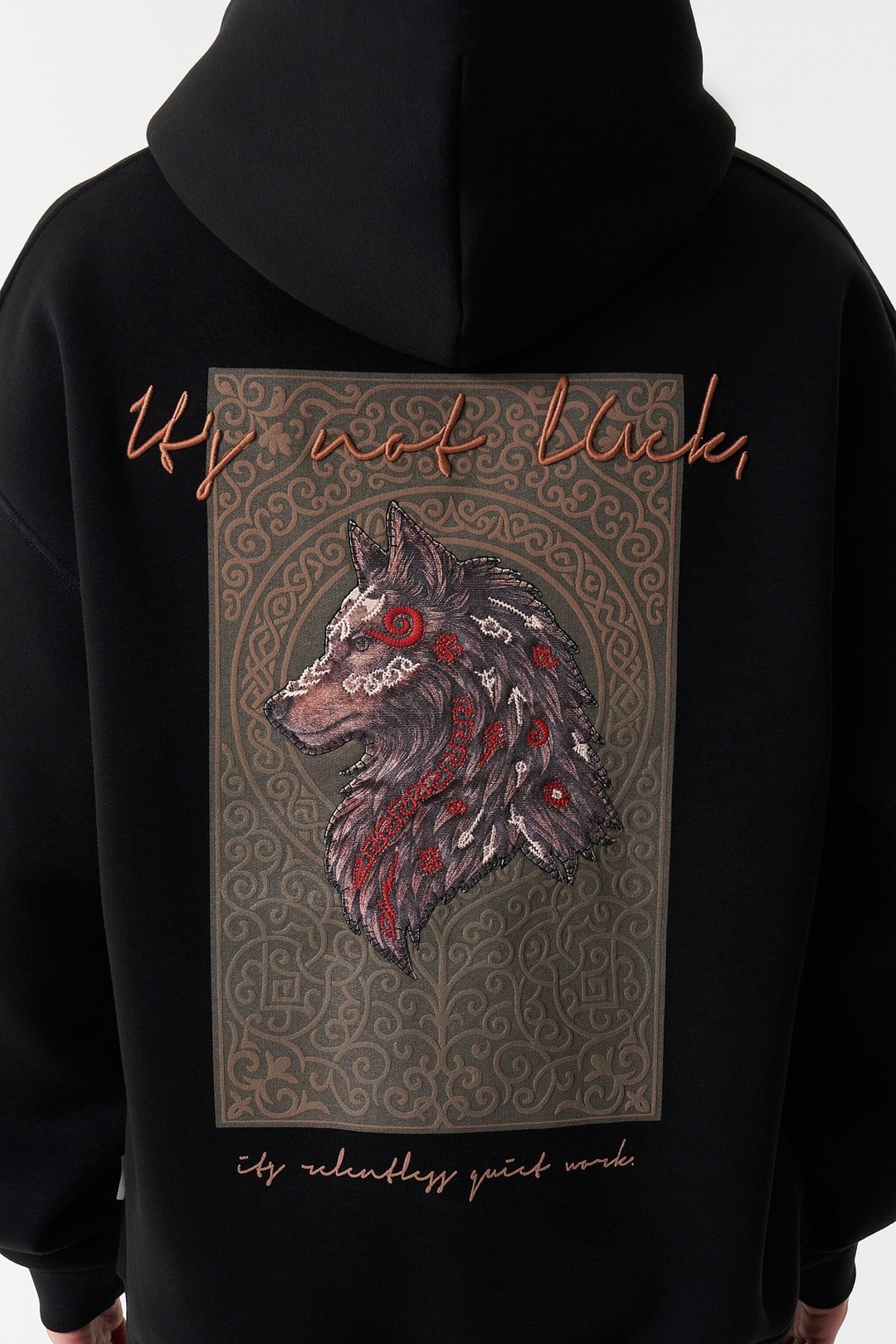 Relentless Instinct Oversize Erkek Sweatshirt Siyah