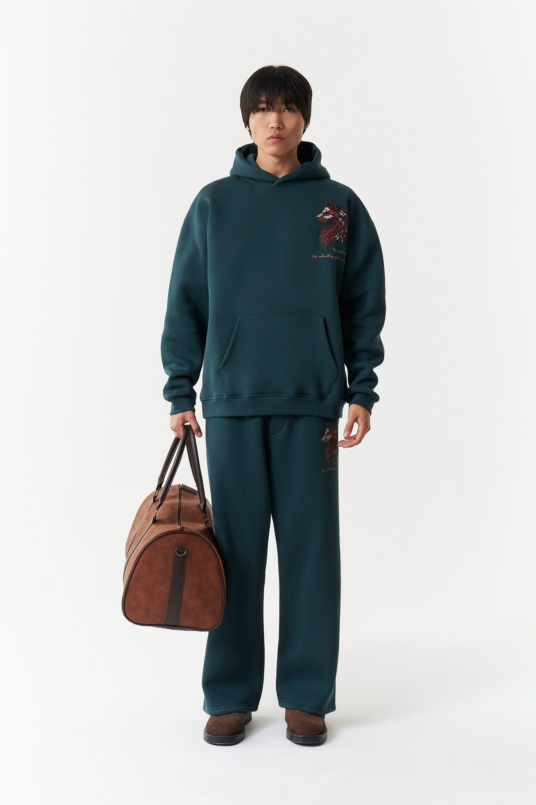 Relentless Instinct Oversize Erkek Sweatshirt Forest Yeşili