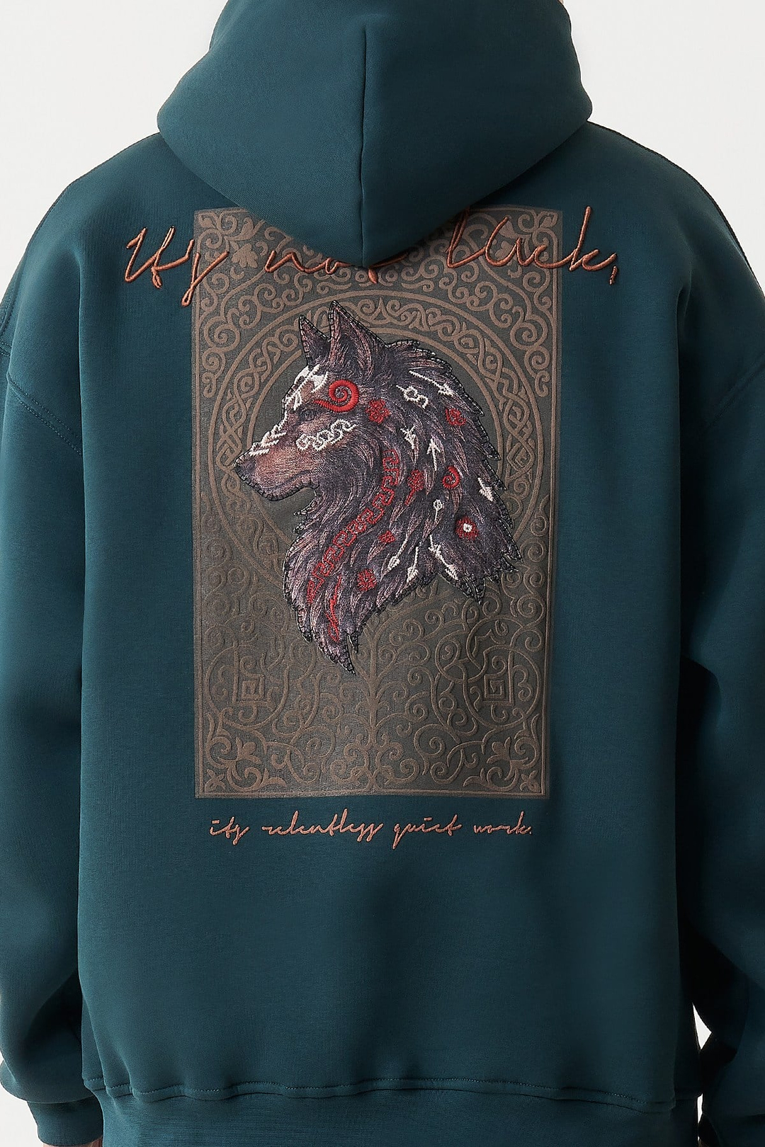 Relentless Instinct Oversize Erkek Sweatshirt Forest Yeşili