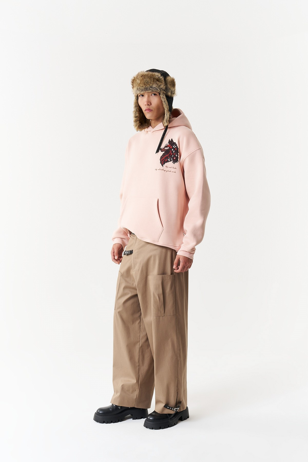Relentless Instinct Oversize Erkek Sweatshirt Pembe