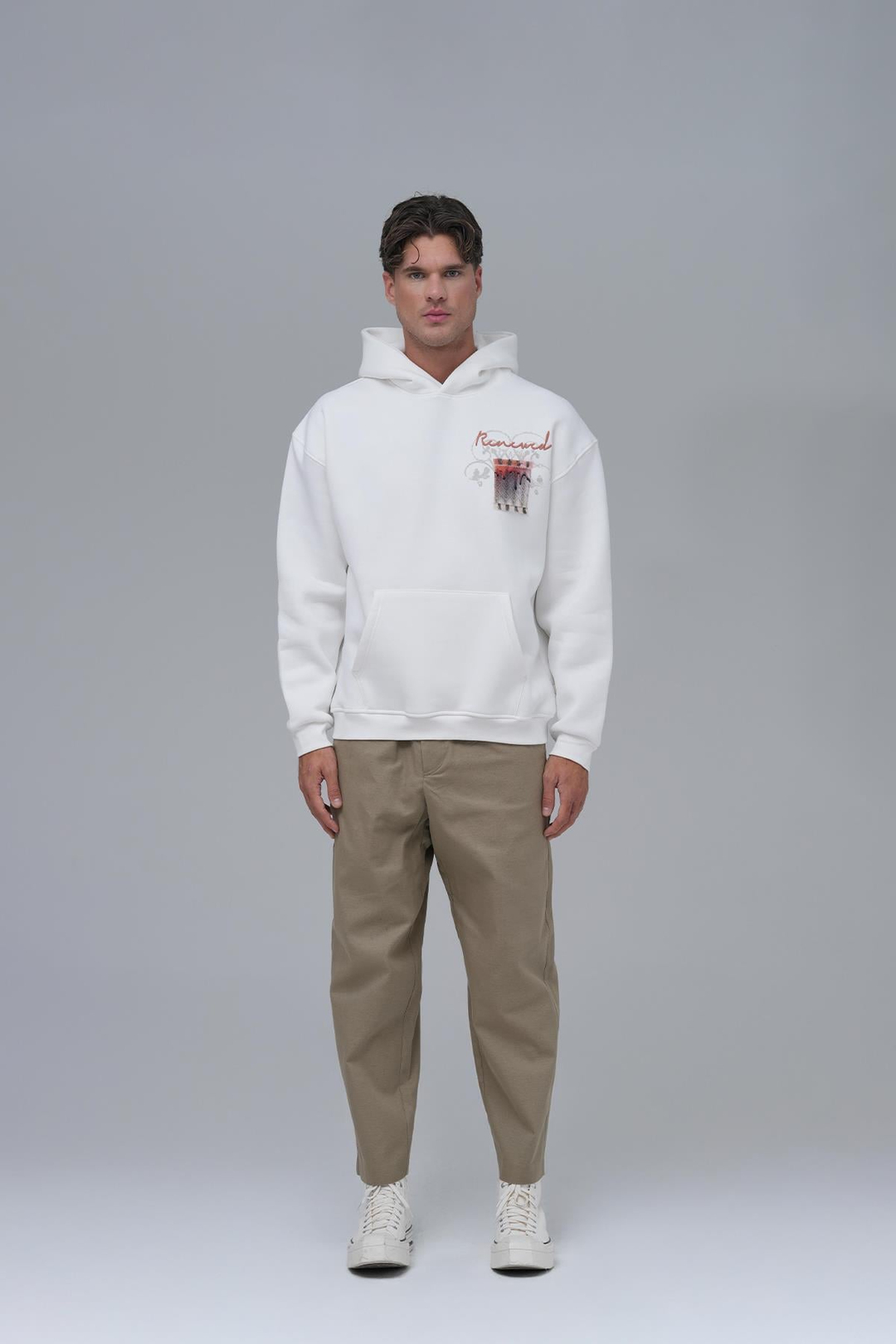 Renewed Flow Oversize Sweatshirt Erkek Ekru