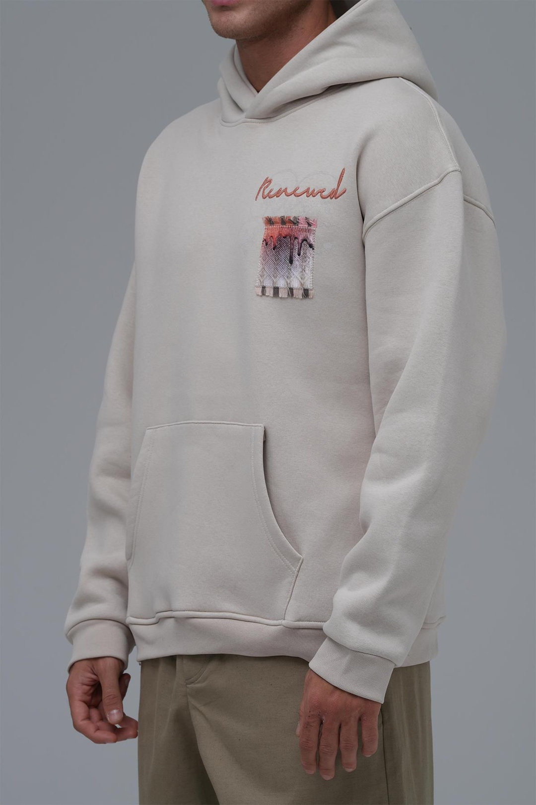 Renewed Flow Oversize Sweatshirt Erkek Stone