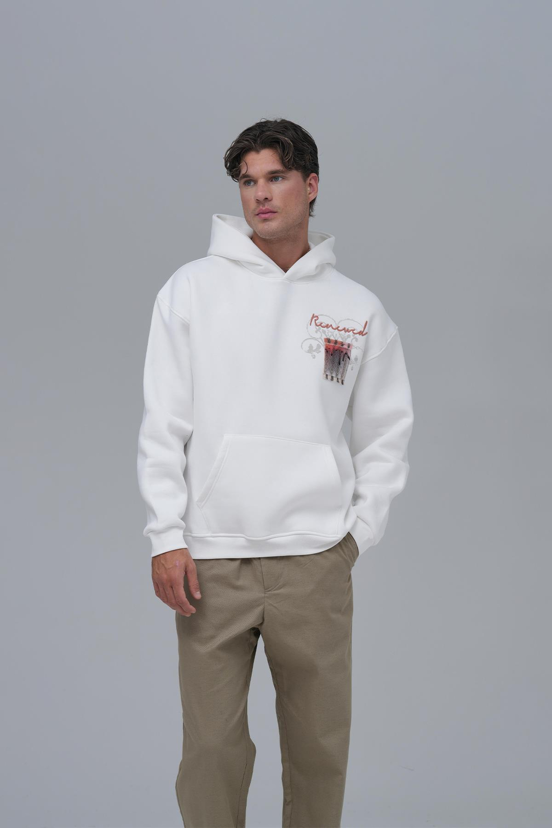 Renewed Flow Oversize Sweatshirt Erkek Ekru