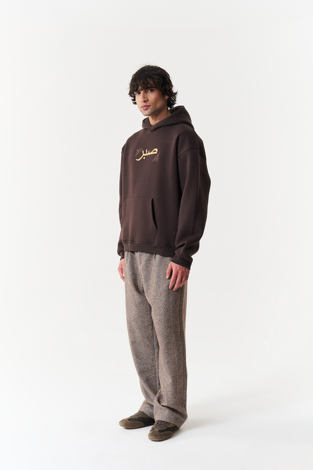 Sabr Heritage Oversize Erkek Sweatshirt Kahverengi